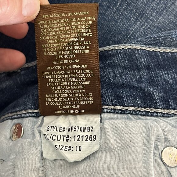 KUT From The Kloth Jeans Women’s 10 Blue Denim Ankle Straight Distressed Stretch - Picture 16 of 16